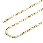 14k REAL Yellow Gold Men's Figaro Chain Necklace