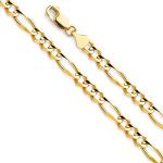 14k REAL Yellow Gold Men's Figaro Chain Necklace