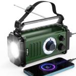 10000mAh Emergency Solar Hand Crank Radio with Phone Charger