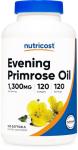 Nutricost Evening Primrose Oil Softgels, 1,300mg - 120 Servings