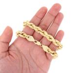 Men's 14k Yellow Gold 8mm Solid Rope Chain