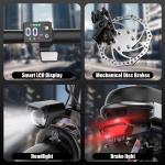 F12 Adult Ebike 500W Peak Motor Foldable 48V 15AH Electric Bicycle 25MPH 35Mile