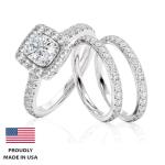 Luxury 2 Carat Diamond Engagement Ring - White Gold