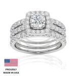 Luxury 2 Carat Diamond Engagement Ring - White Gold