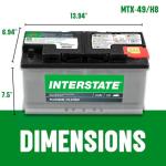 Interstate Automotive Battery 12V 95Ah - MTX-49/H8