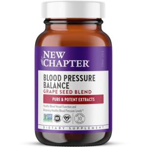 New Chapter Blood Pressure Supplement Take Care with Organic, Vegan Grapeseed + Black Currant + Non-GMO Ingredients, 30 Count