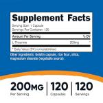 Nutricost L-Theanine 200mg, 120 Capsules, Double Strength - VIP