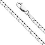 14k REAL White Gold Men's Cuban Curb Chain
