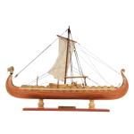 Fully Assembled Viking Drakkar Boat Model - Museum Quality