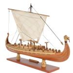 Fully Assembled Viking Drakkar Boat Model - Museum Quality