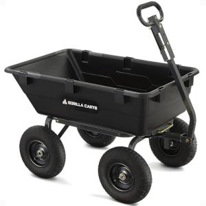 Gorilla Carts Poly Garden Dump Cart - VIP Smart Shopper