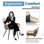 5 Piece Outdoor Wicker Furniture Set, Black