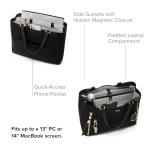 TUMI Voyageur Valetta Medium Tote - Black/Gold