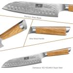 Professional Damascus Chef Knife Set with Ergonomic Handle