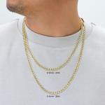 Nuragold 10k Yellow Gold Curb Link Pendant Necklace