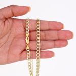 Nuragold 10k Yellow Gold Curb Link Pendant Necklace