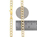 Nuragold 10k Yellow Gold Curb Link Pendant Necklace