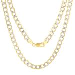 Nuragold 10k Yellow Gold Curb Link Pendant Necklace