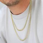 Nuragold 10k Yellow Gold Curb Link Pendant Necklace