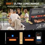 Bluetooth Thermometer for BBQ, Kitchen, Oven, Grill - 300FT Range