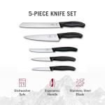 Victorinox Swiss Classic 5-Piece Kitchen Knife Set - Black