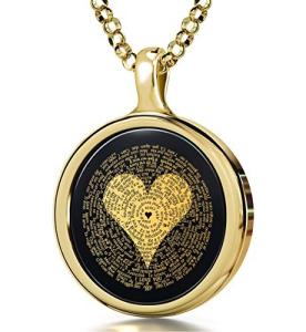Gold Plated I Love You Necklace Multi-Language Pendant