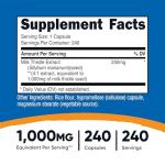 Nutricost Milk Thistle Capsules, 240ct - 1000mg Equivalent