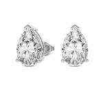 3 Carat Lab Grown Diamond Earrings, Pear Shape