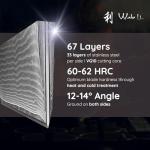 Wakoli Edib Damascus Chef Knife Set - 6pcs