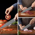 Wakoli Edib Damascus Chef Knife Set - 6pcs