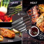 Wakoli Edib Damascus Chef Knife Set - 6pcs