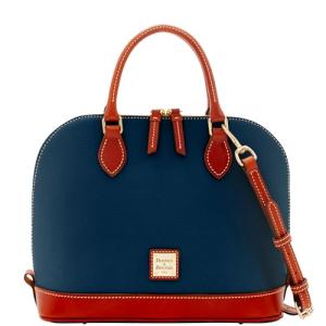 Midnight Blue Dooney & Bourke Pebble Grain Satchel