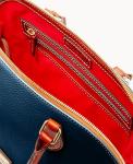 Midnight Blue Dooney & Bourke Pebble Grain Satchel