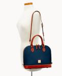 Midnight Blue Dooney & Bourke Pebble Grain Satchel