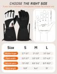 Supertrip Heated Gloves for Men Women, Rechargeable 7.4V 3000mAh Battery 22.2WH Heated Ski Gloves, 3M Thinsulate Waterproof Touchscreen Electric Heating Gloves - Skiing Motorcycle Hunting Outdoor Work
