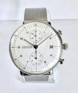 Junghans Max Bill Chronoscope 40mm Silver Stainless Steel Strap Men's Wristwatch