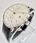 Junghans Max Bill Chronoscope 40mm Silver Stainless Steel Strap Men's Wristwatch