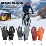 Heated Gloves for Men Women, Touchscreen Winter Warm Gloves for Cold Weather Work USB Powered, Electric Heating Mittens Waterproof Windproof Thermal Warm Winter Gifts for Skiing Cycling (Black M)