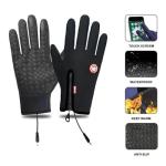 Heated Gloves for Men Women, Touchscreen Winter Warm Gloves for Cold Weather Work USB Powered, Electric Heating Mittens Waterproof Windproof Thermal Warm Winter Gifts for Skiing Cycling (Black M)