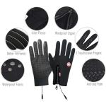 Heated Gloves for Men Women, Touchscreen Winter Warm Gloves for Cold Weather Work USB Powered, Electric Heating Mittens Waterproof Windproof Thermal Warm Winter Gifts for Skiing Cycling (Black M)