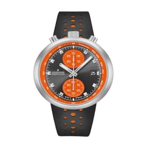 JUNGHANS 1972 Competition Watch – 45mm Automatic Chronograph Watch for Men, Automatic Movement, Stainless Steel Case, Leather Strap (27/4203.00) – Anthracite Dial