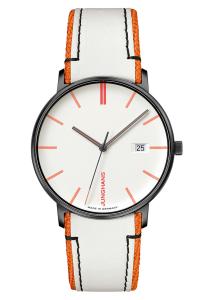 Junghans Form Quartz White Dial Vegan Leather Strap Men's Watch 41/4480.00