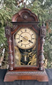 Antique C 1880 - 1895 Junghans Mantle Clock - SEE VIDEO - ALL ORIGINAL