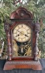 Antique C 1880 - 1895 Junghans Mantle Clock - SEE VIDEO - ALL ORIGINAL