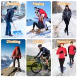 Rechargeable Electric Heated Gloves for Women Men, Flip Top Fingerless Heated Gloves, Full & Half Hand Heating Touchscreen Unisex Gloves for Cold Weather Work Skiing Cycling Snow Outdoor