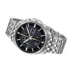 JUNGHANS Meister S Chronoscope English Date Watch | Stainless Steel Strap