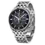 JUNGHANS Meister S Chronoscope English Date Watch | Stainless Steel Strap