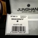 Junghans Form C Silver Dial Chronograph Watch 041/4771.00 EUC w/New Leather Band