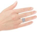 Vintage Diamond Anniversary Ring Women's Gold Engagement Band