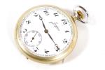 Junghans Pocket Watch 47 b/1 Silver Tone Porcelain Dial German Pocket Watch